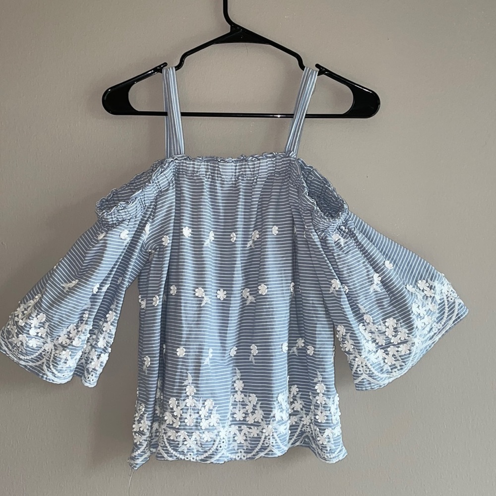 Baby Blue Striped Blouse